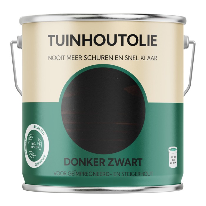 TuinhoutOlie Donker Zwart 2,5 liter