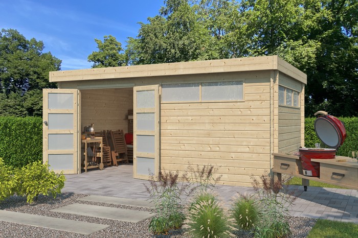 Woodlands tuinhuis Modern 505x295 met dakisolatie