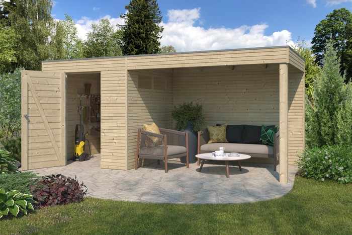 Woodlands tuinhuis Qube 510x210