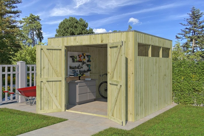Woodlands tuinhuis Qube V1 298x298 geïmpregneerd